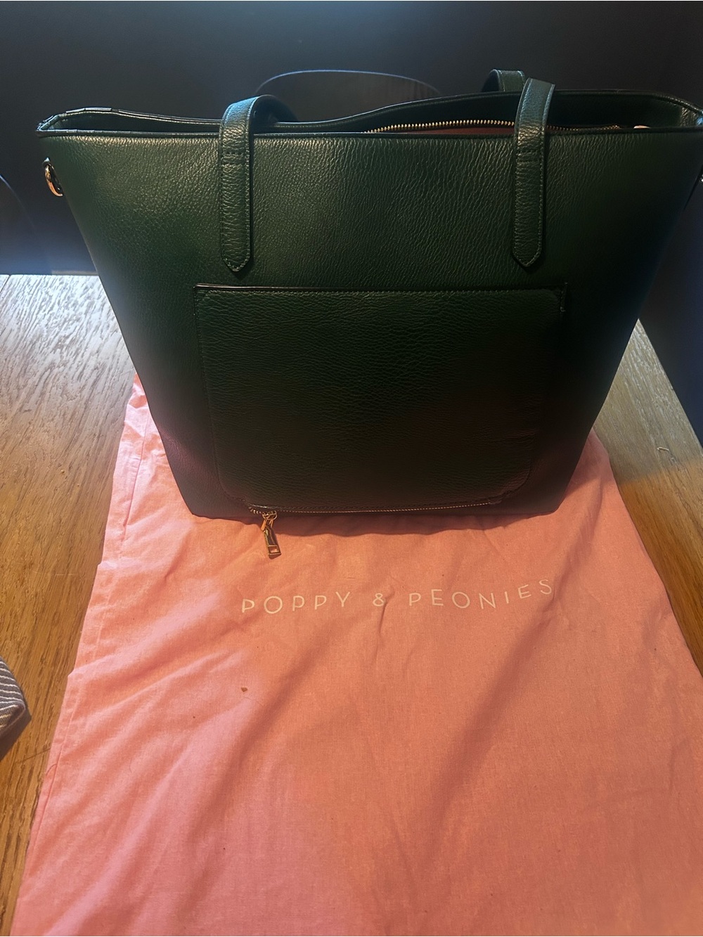 Poppy & Peonies Heritage Green Go GetterTote with Pink Insert and Accessory Set - Picture 2 of 16